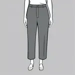 charcoal gray capri pants image